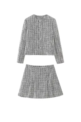 ‘ Jacob’ Checkered Short Suit Jacket & Culottes