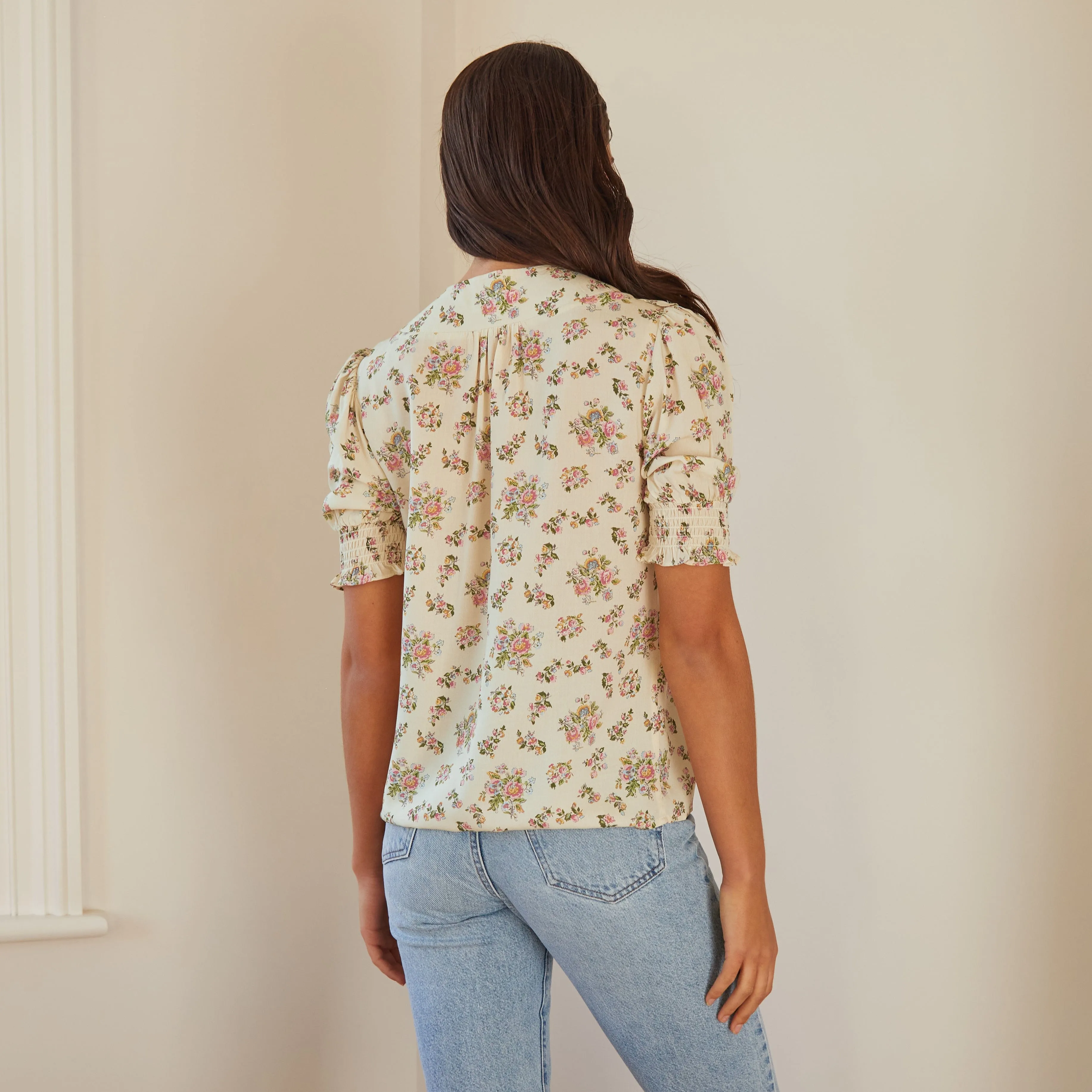 Albaray French Rose Ruffle Blouse