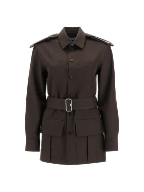 Belted Wool Trench Coat