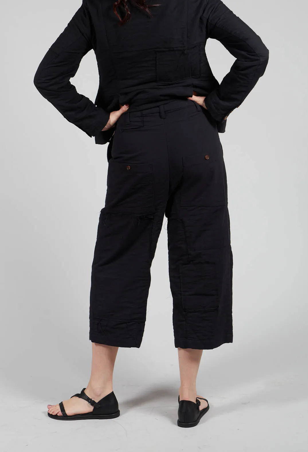 Bias Front Culottes in Black