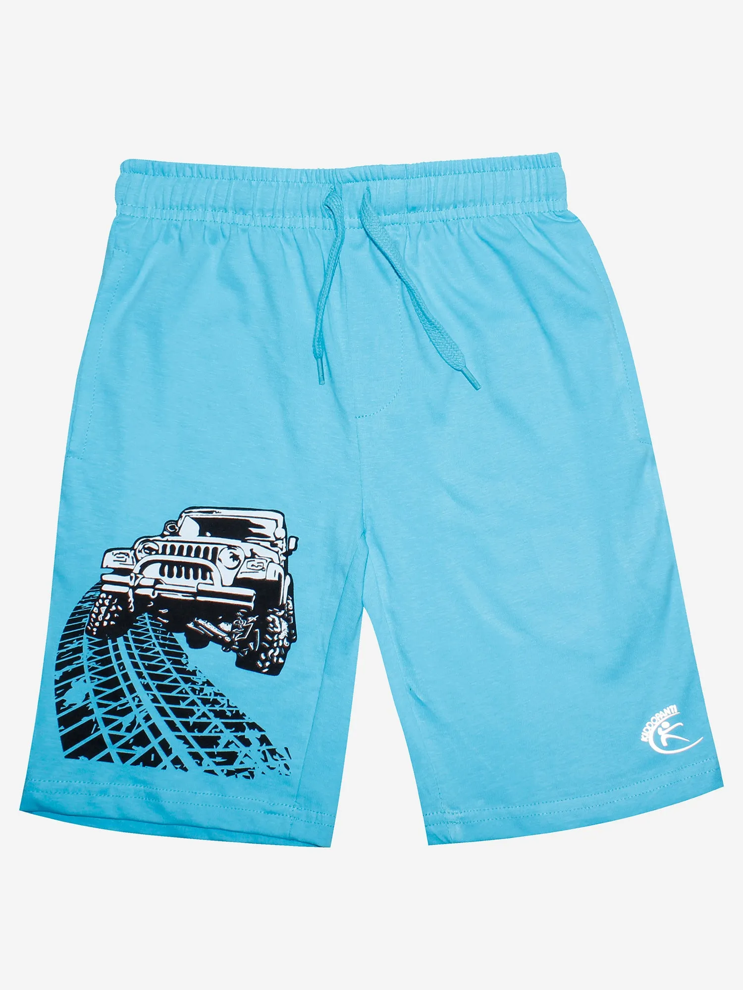 Boys Cotton Jersey Shorts with Print-Pack of 2