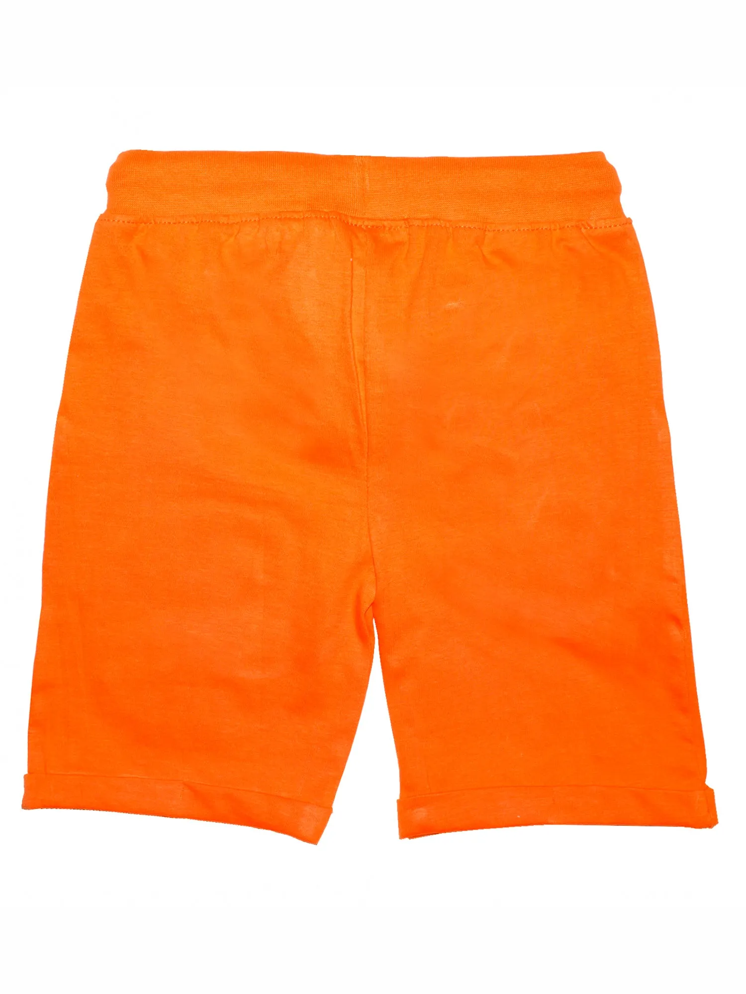 Boys Pull on Shorts with roll up hem & applique