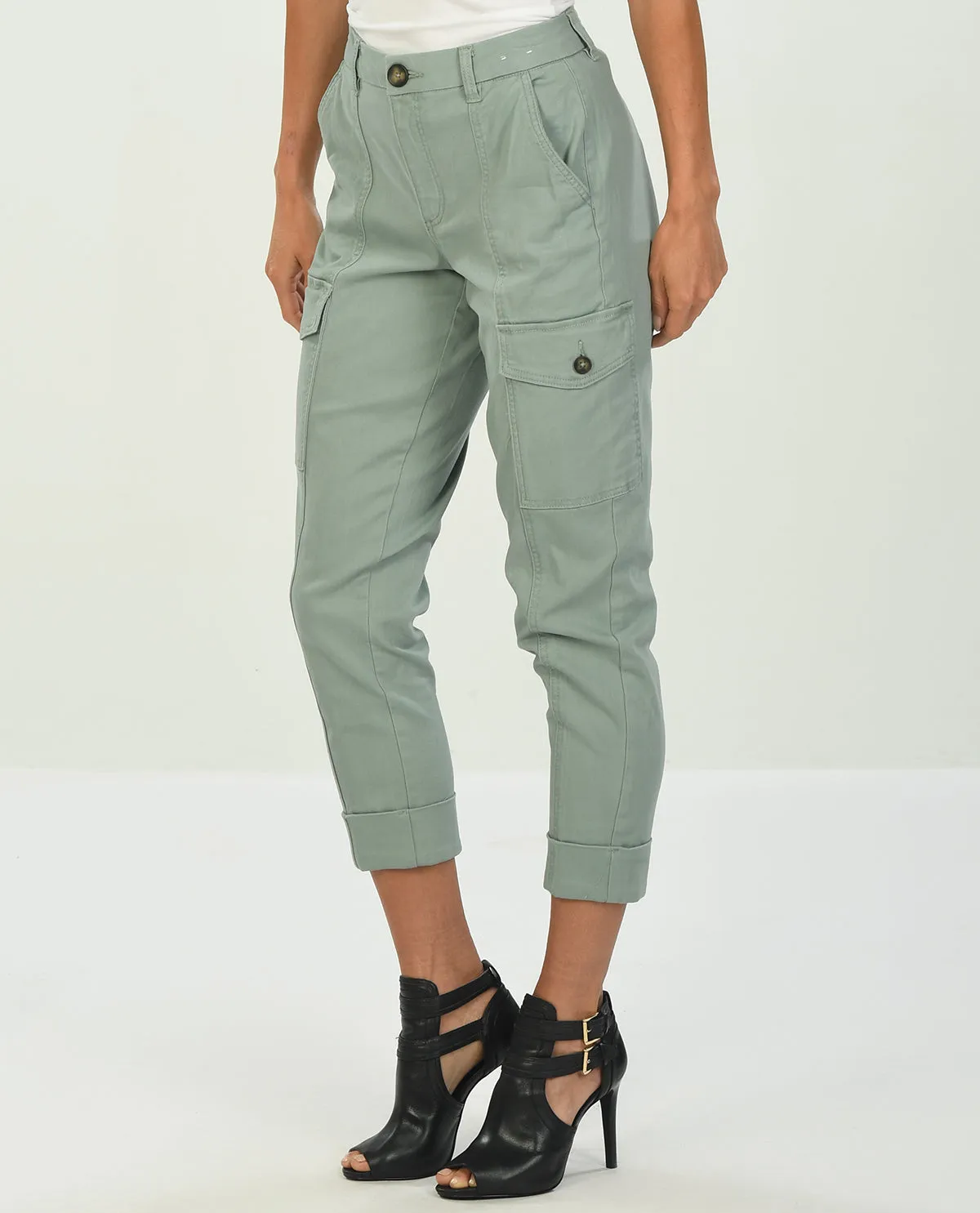 D Jeans Cargo Cuff Ankle Pant