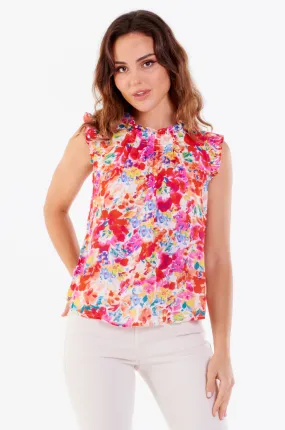 DJ Bright Floral Slvls Blouse