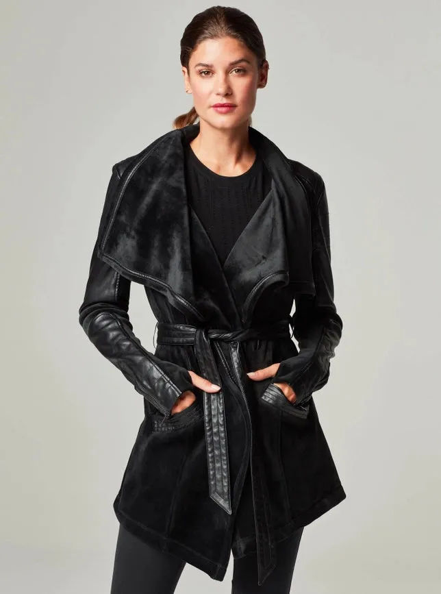 Drape Velour Jacket - Black (Ats)