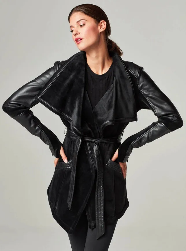 Drape Velour Jacket - Black (Ats)