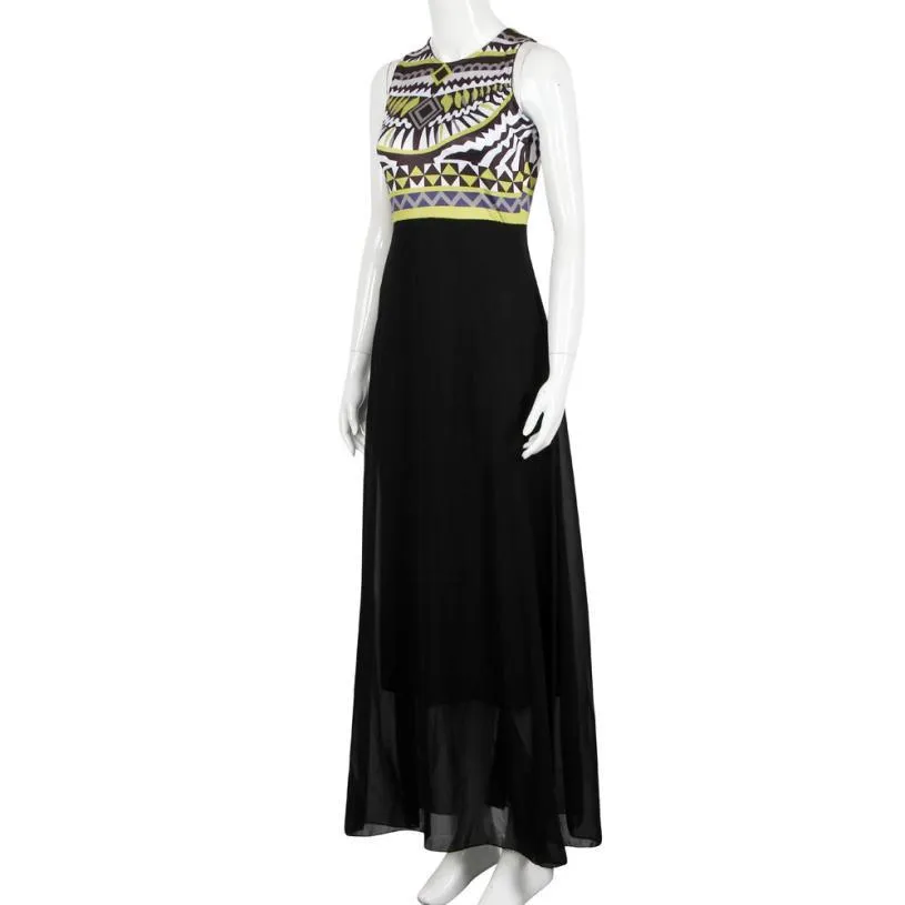 Egyptian Style Evening Maxi Dress