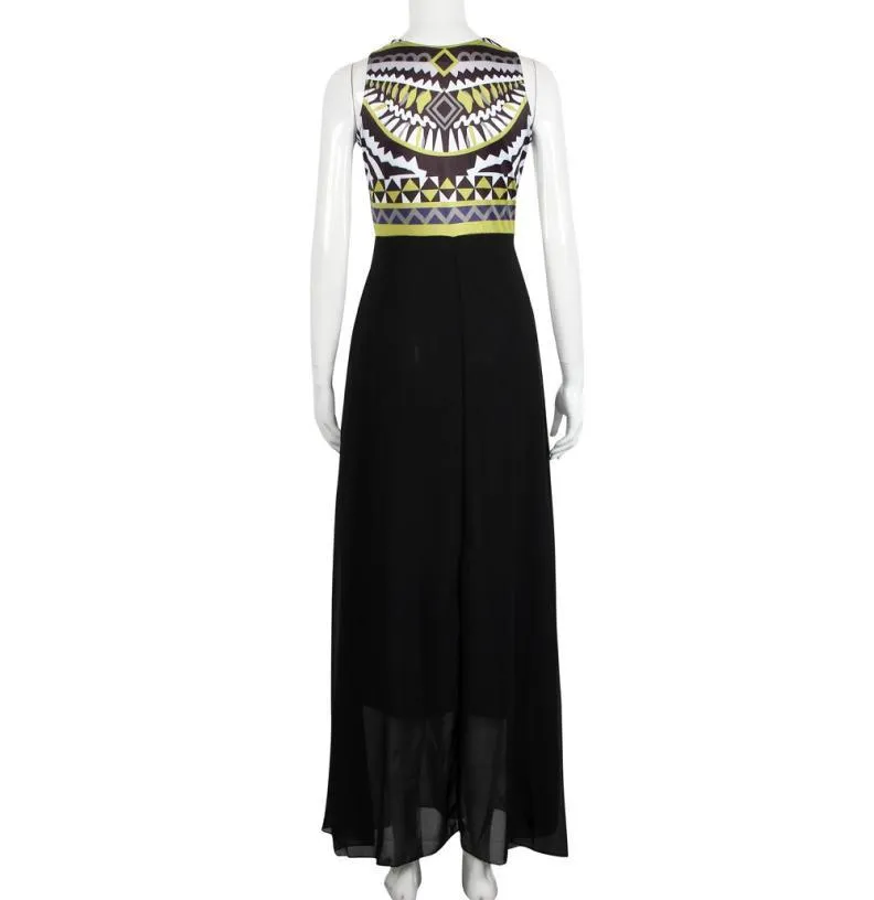 Egyptian Style Evening Maxi Dress