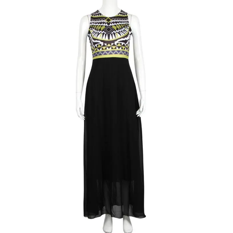 Egyptian Style Evening Maxi Dress