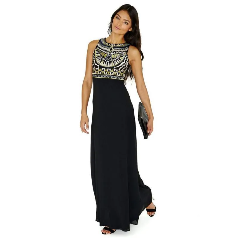 Egyptian Style Evening Maxi Dress