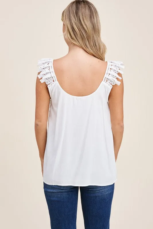 Fancy Double U-Neck Cami Top