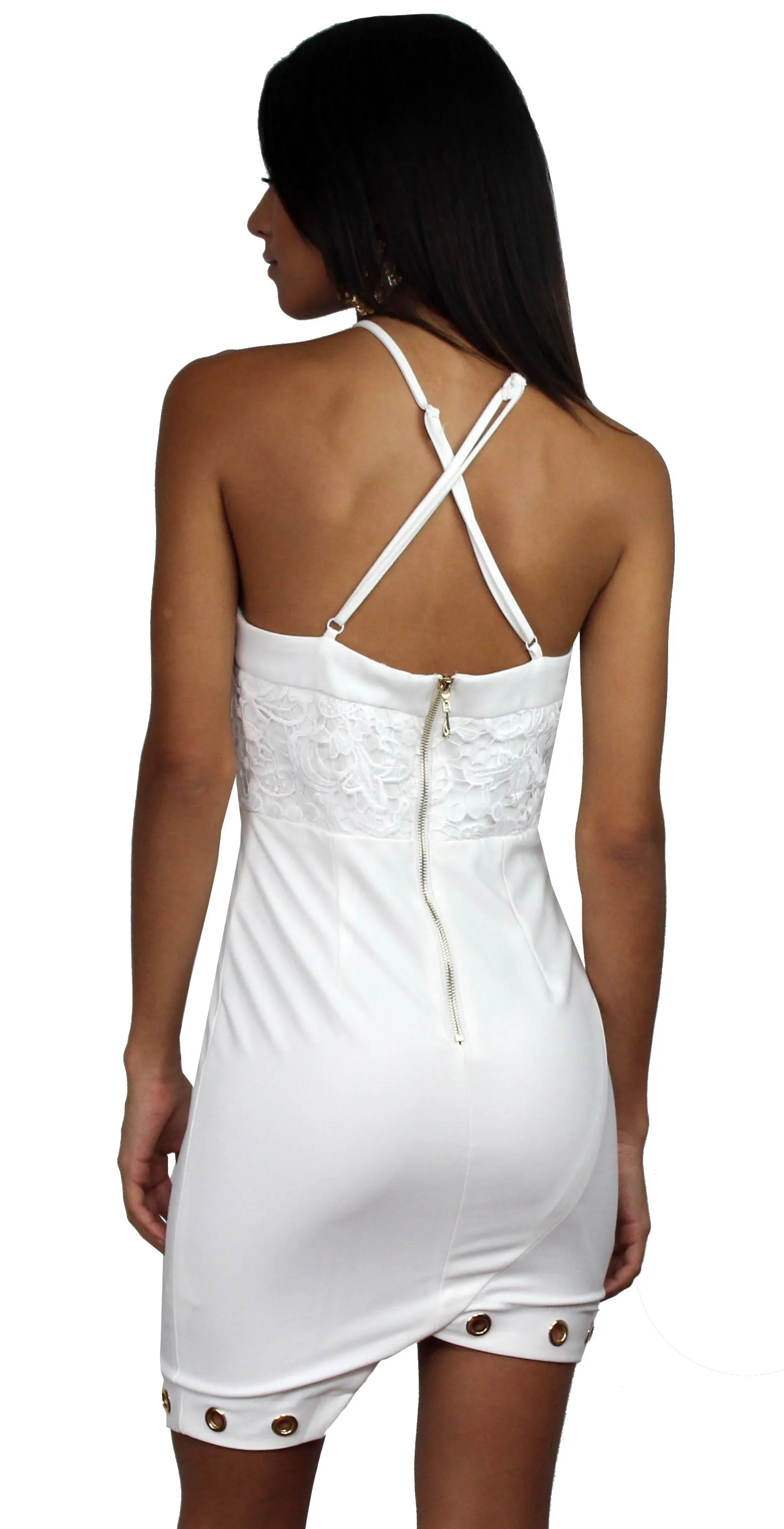 Flaunt It Light White Lace Bodycon Dress