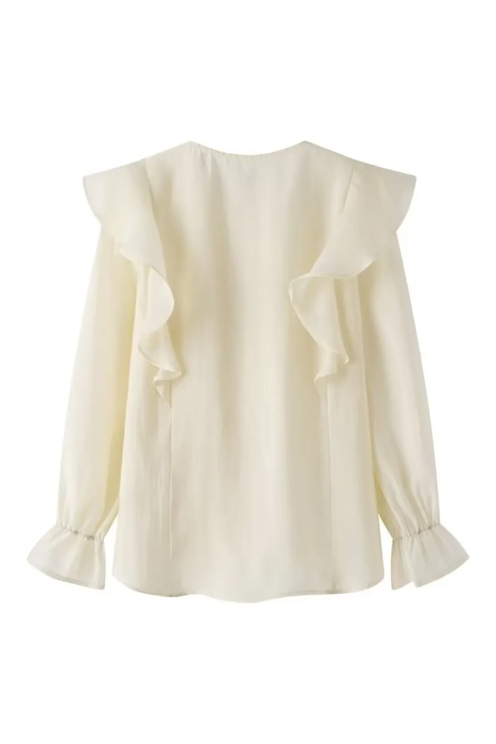 'Gwen' Ruffle Long Sleeve Blouse Top (3 Colors)