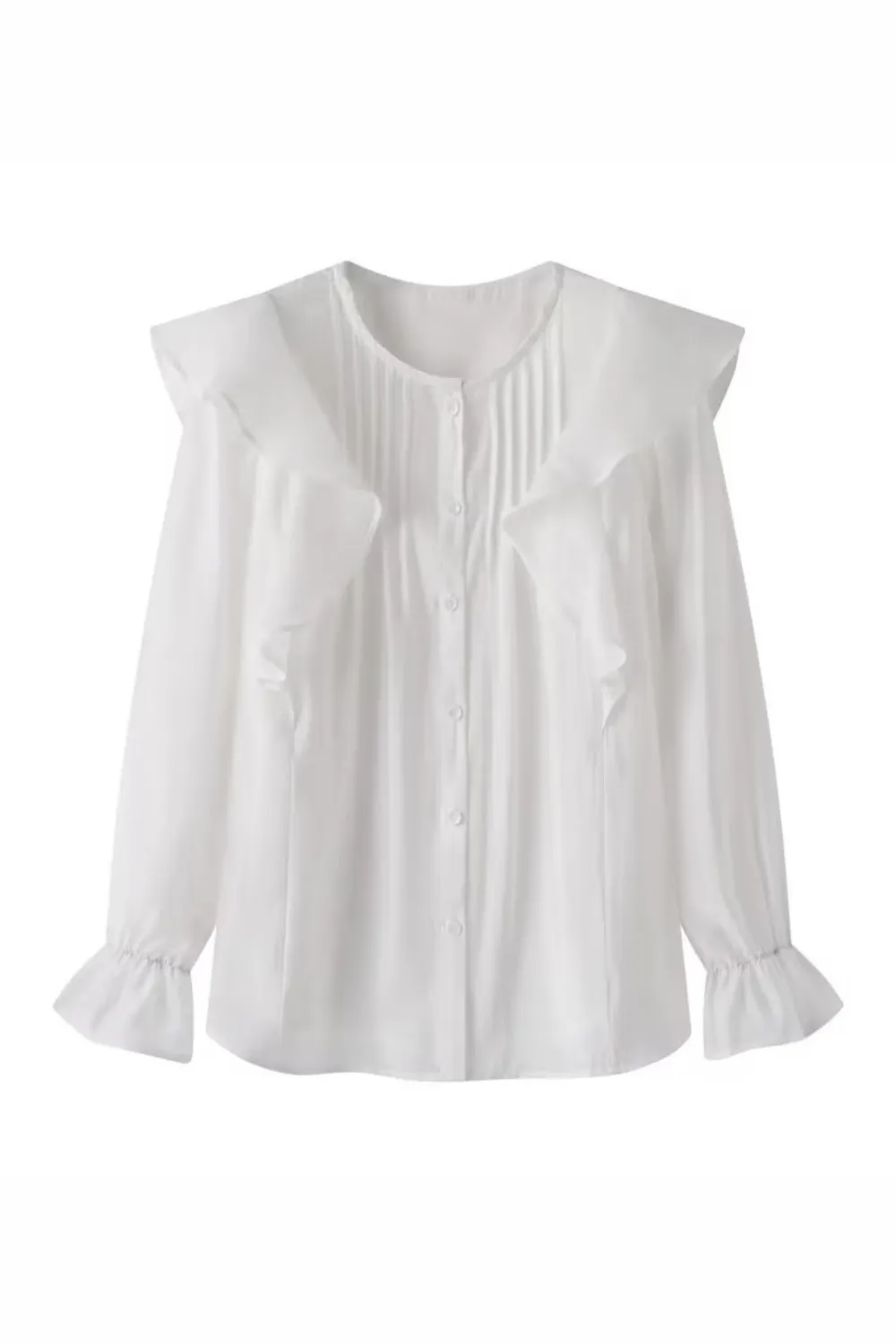 'Gwen' Ruffle Long Sleeve Blouse Top (3 Colors)