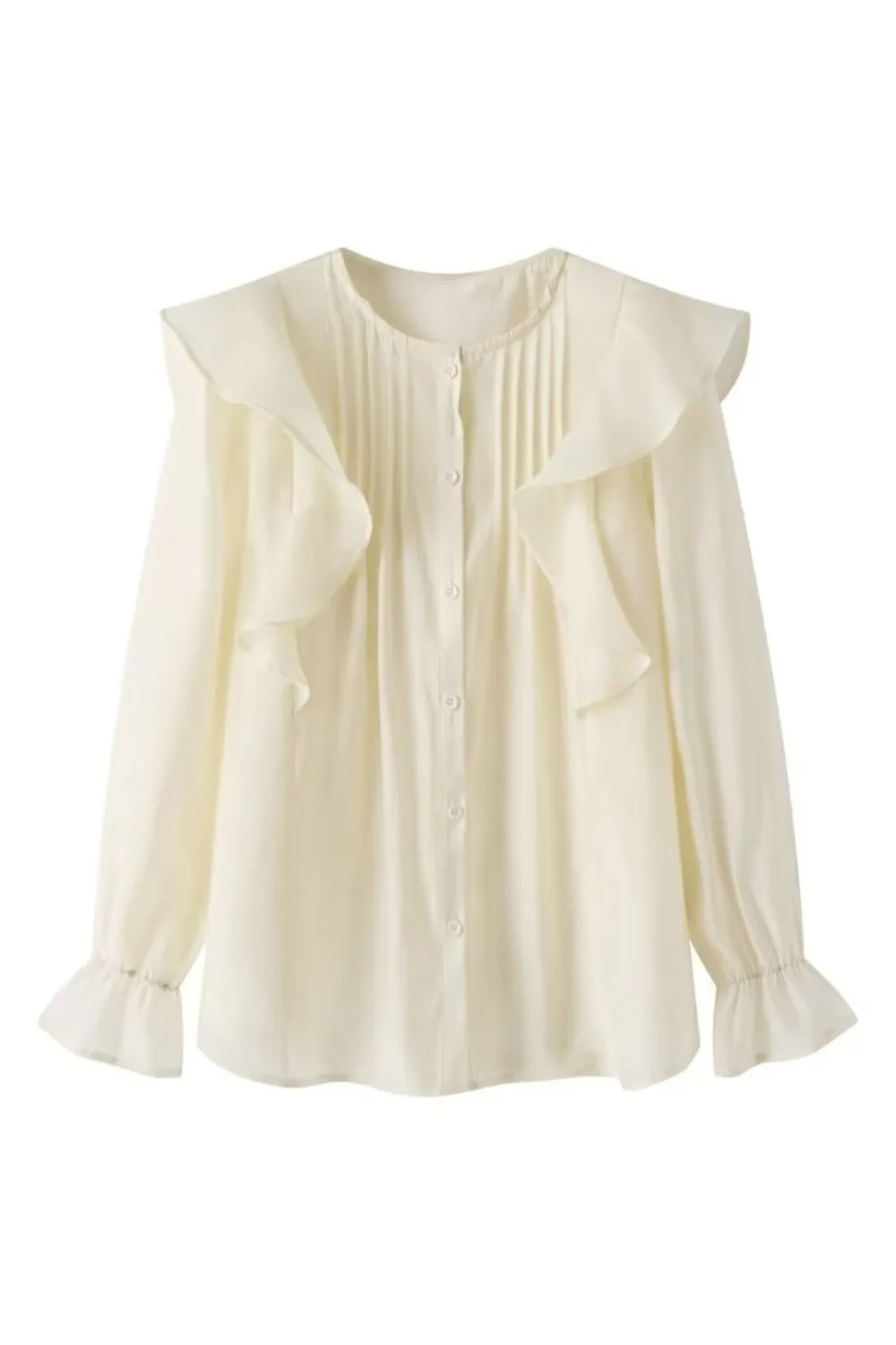 'Gwen' Ruffle Long Sleeve Blouse Top (3 Colors)