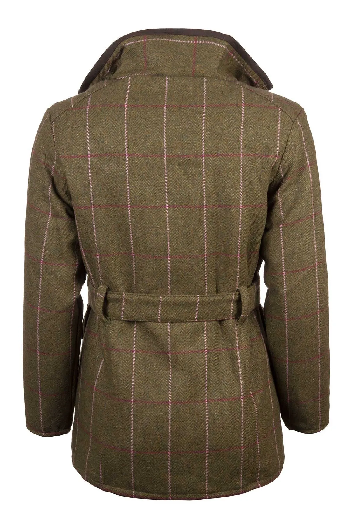 Ladies Belted Tweed Coat