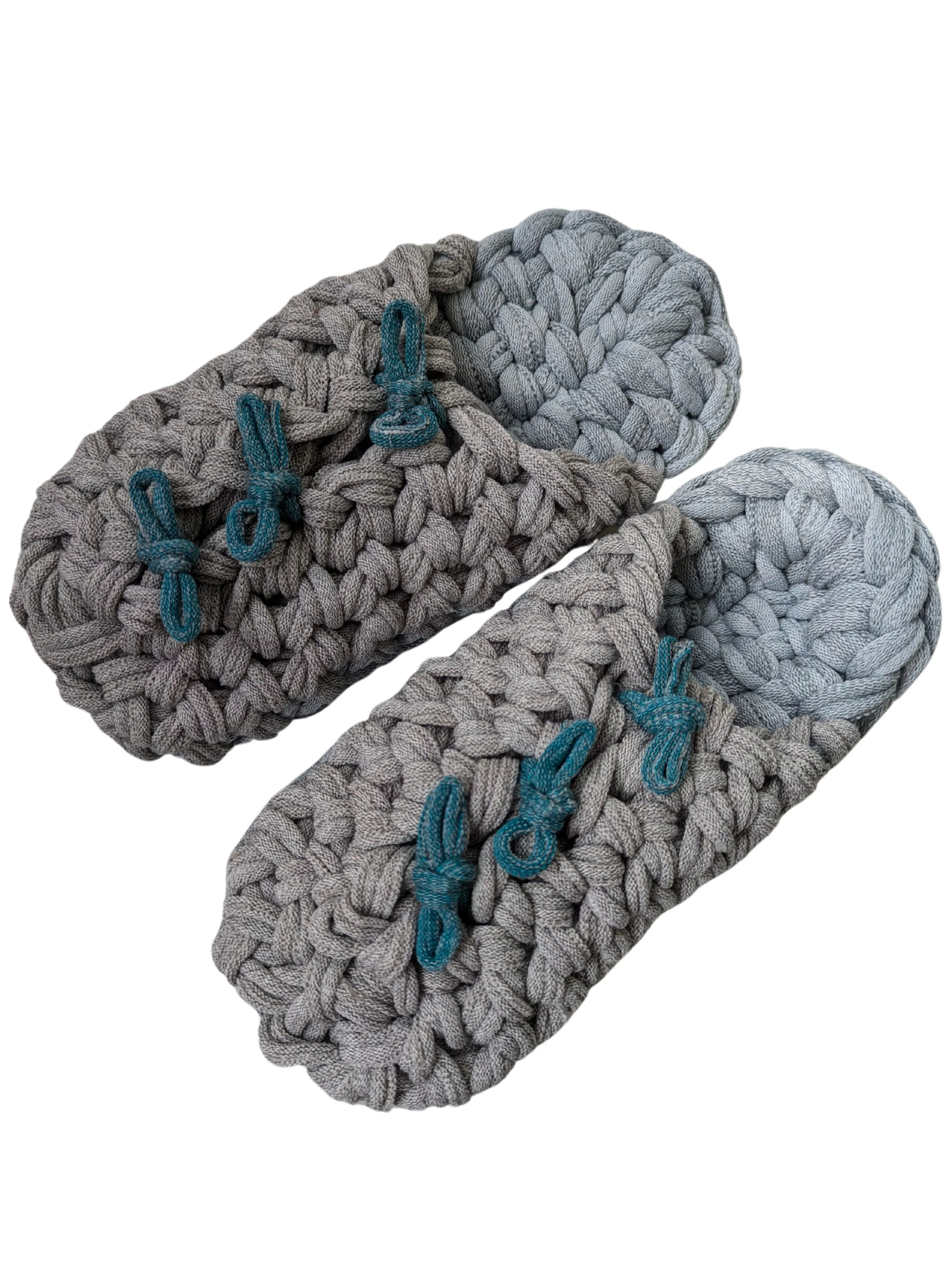 Large | Knit up-cycle slippers 2024-L121 [Large]