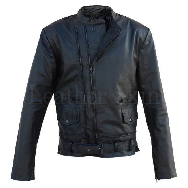 Leather Skin Men Black Brando Premium Genuine Biker Motorcycle Leather Jacket