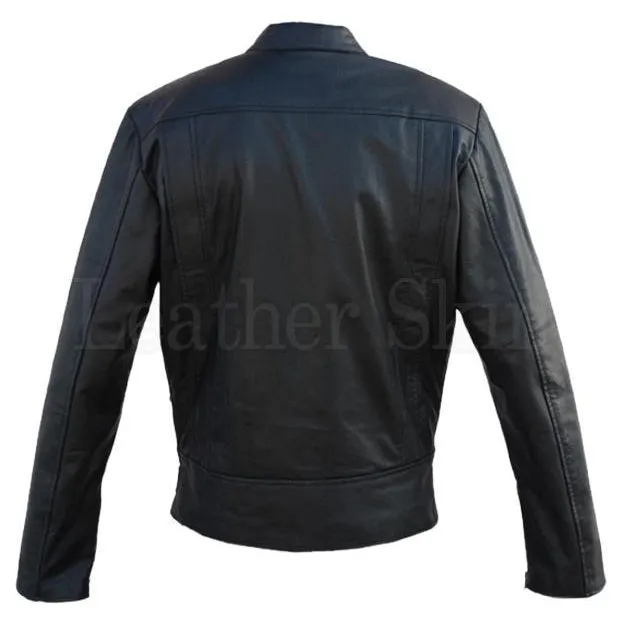 Leather Skin Men Black Brando Premium Genuine Biker Motorcycle Leather Jacket