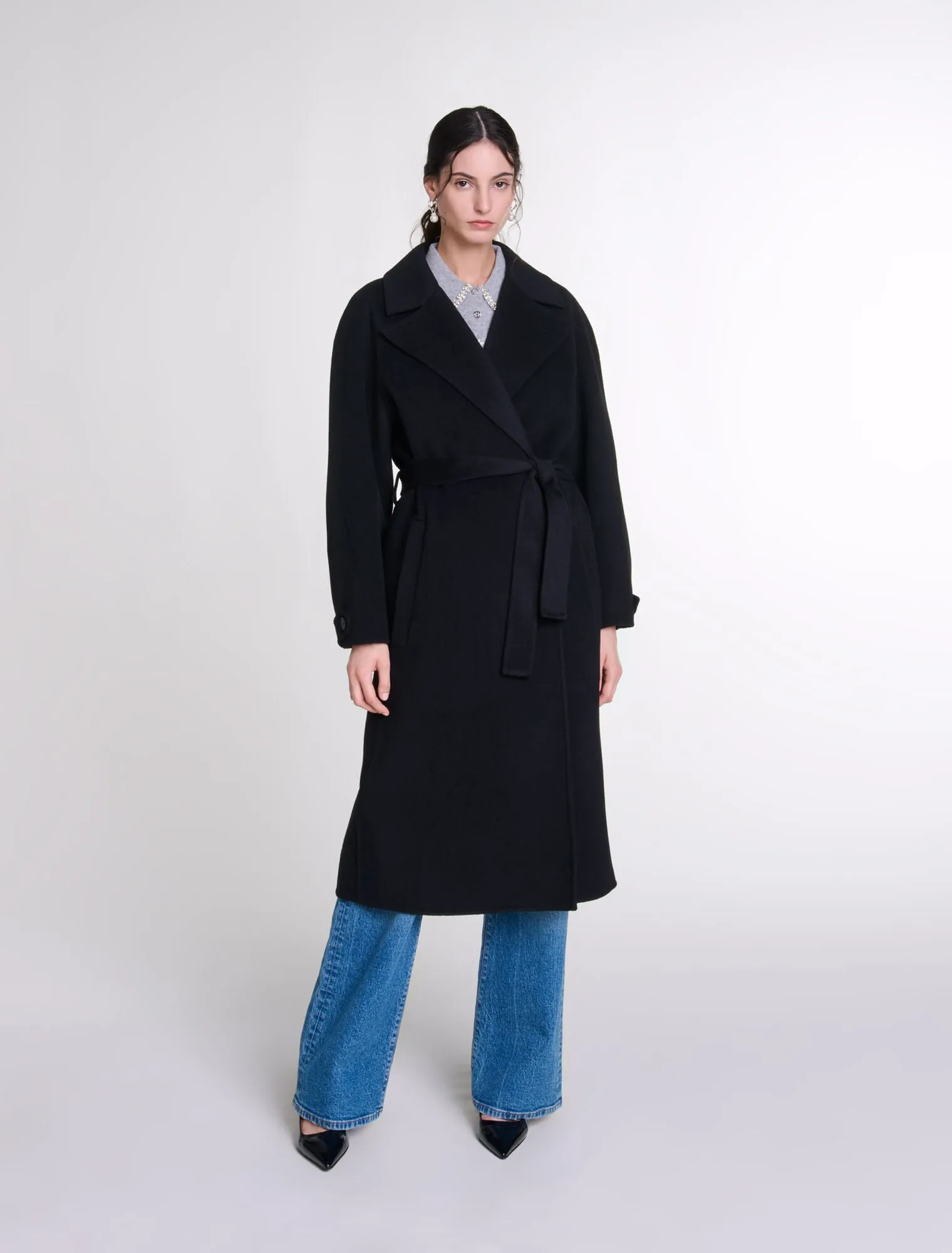 Long belted coat