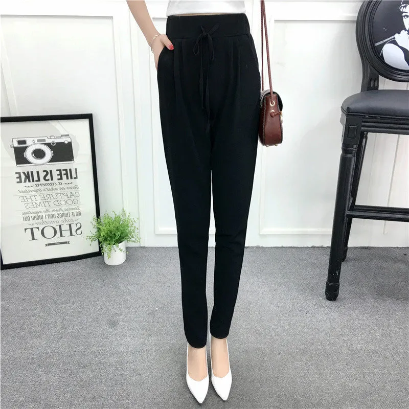 M-XL  Pants Women Slim Fit Ankle-Length Carrot Loose Plus Size Pants