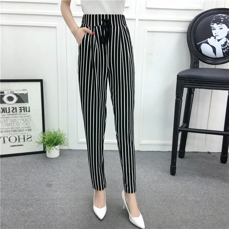 M-XL  Pants Women Slim Fit Ankle-Length Carrot Loose Plus Size Pants