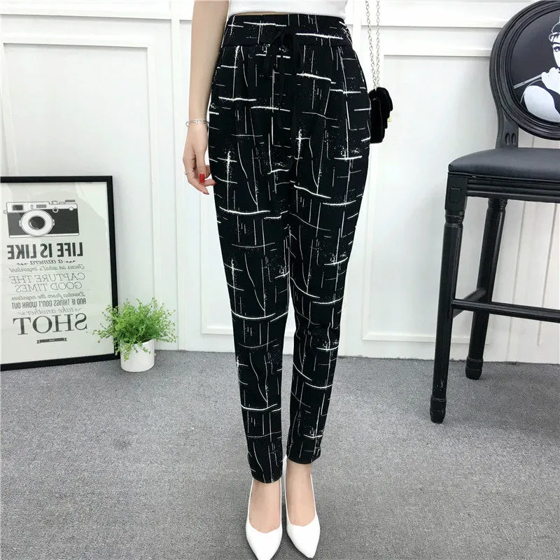 M-XL  Pants Women Slim Fit Ankle-Length Carrot Loose Plus Size Pants