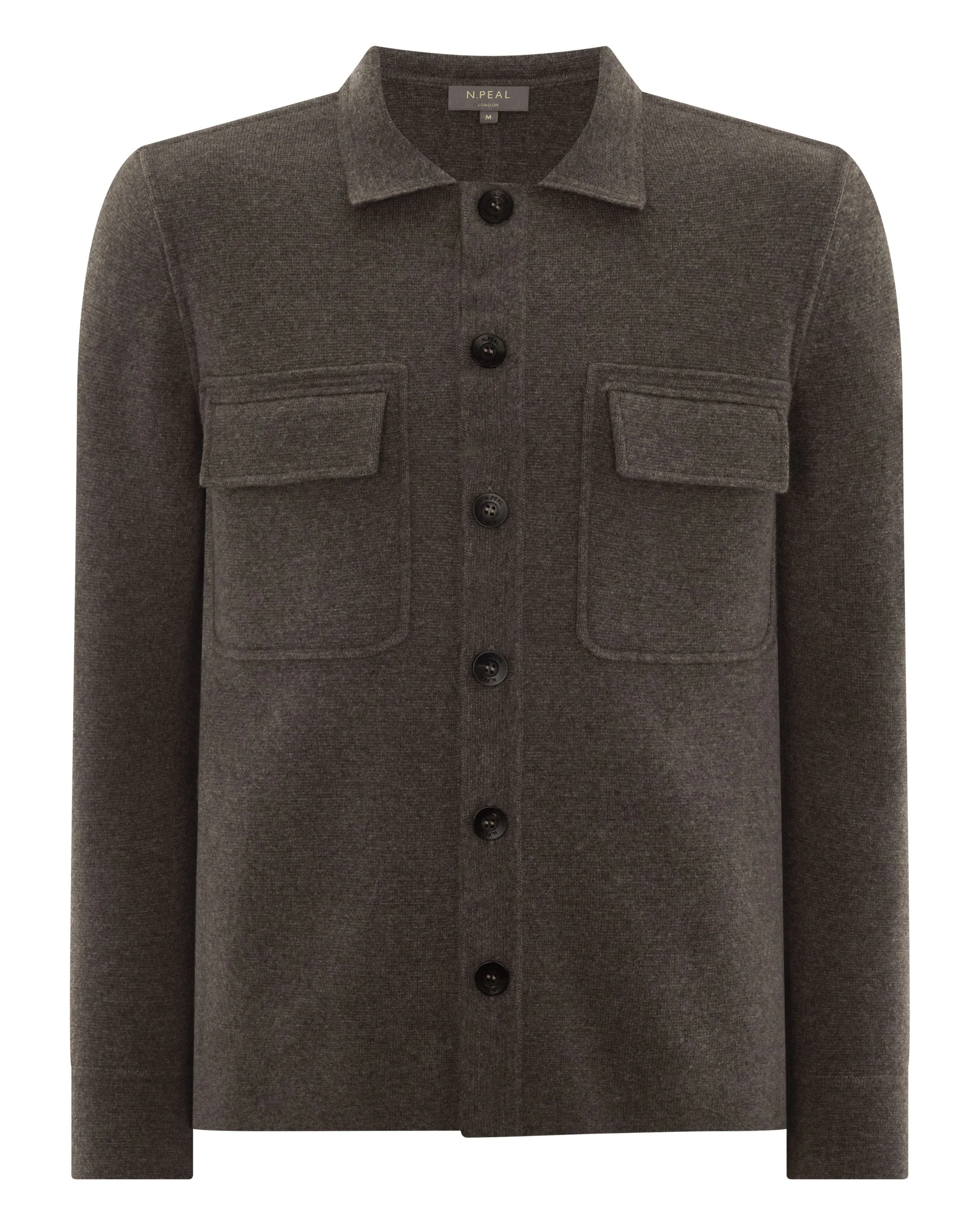 Men's Milano Cashmere Overshirt Biscotti Brown