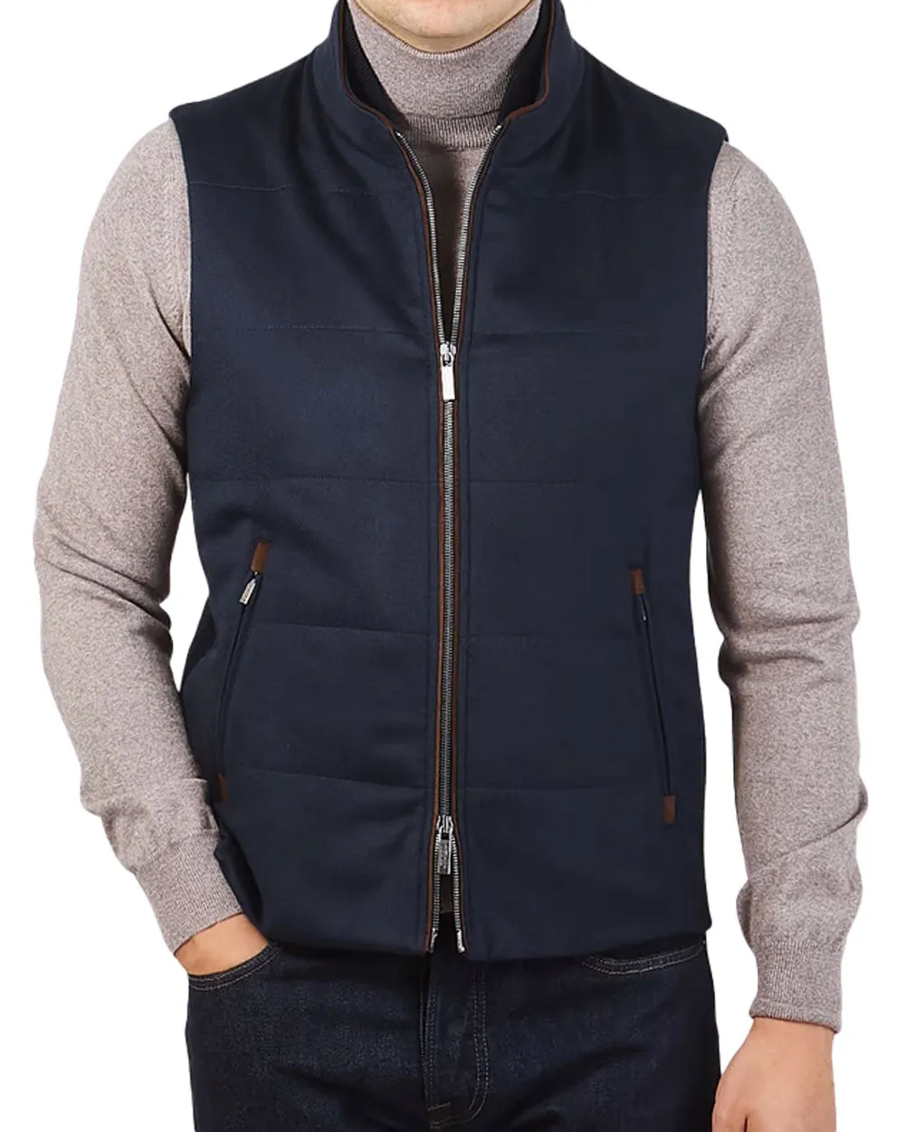 Navy Pure Cashmere Vest