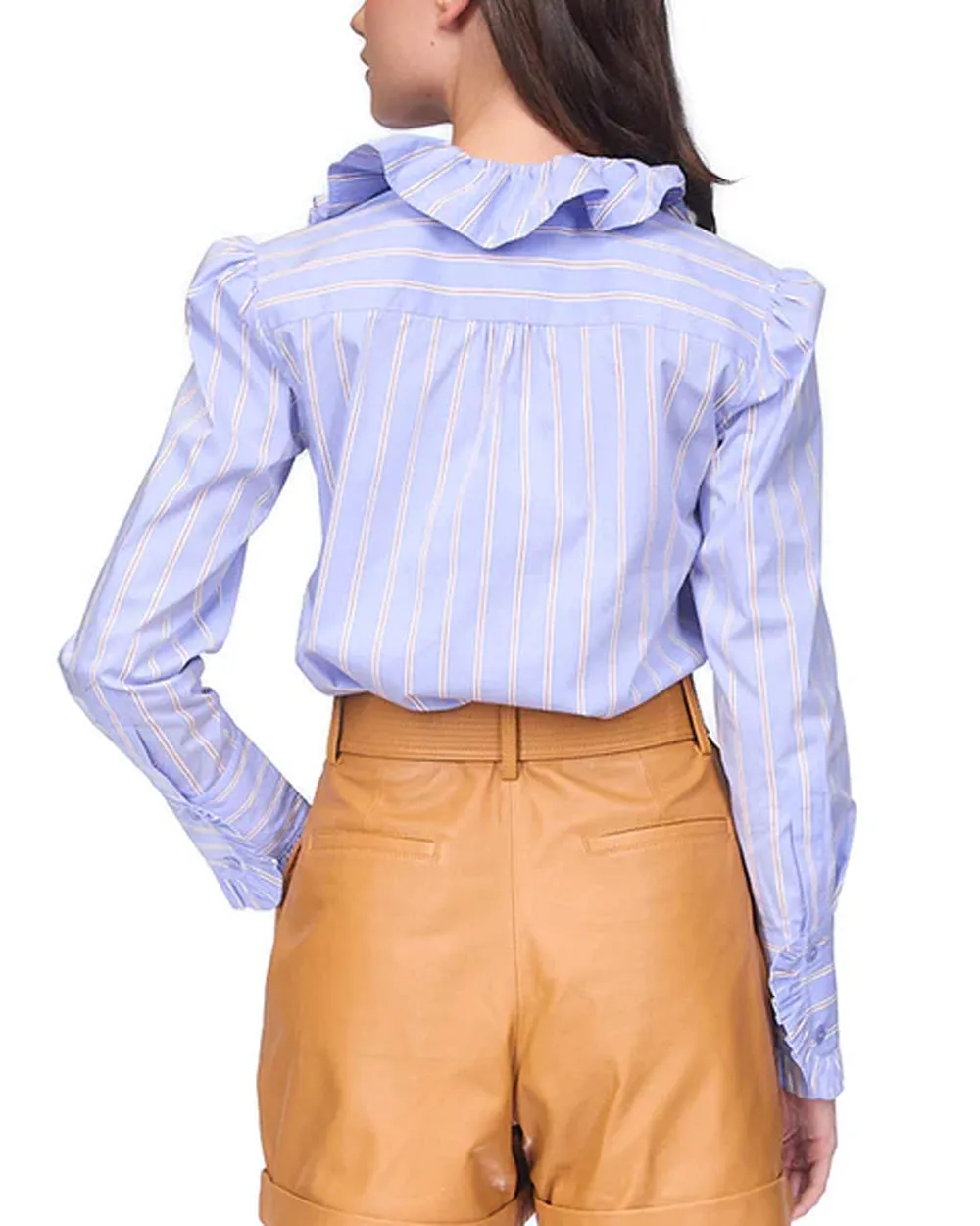 Novelty Stripe Anne Ruffle Blouse