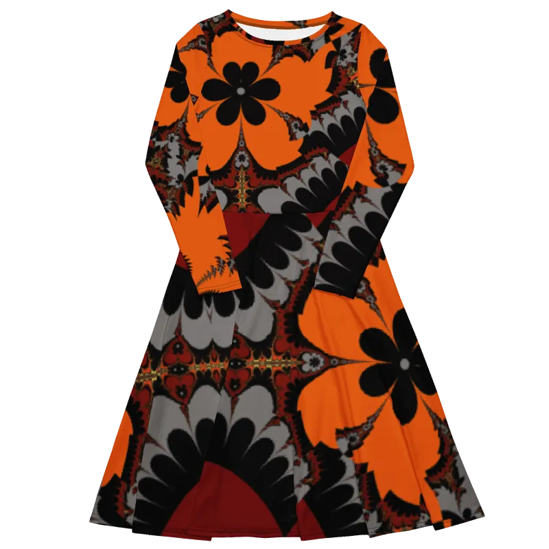 "Buccaneers Fans " Collection - Designer Long Sleeve Midi Dress