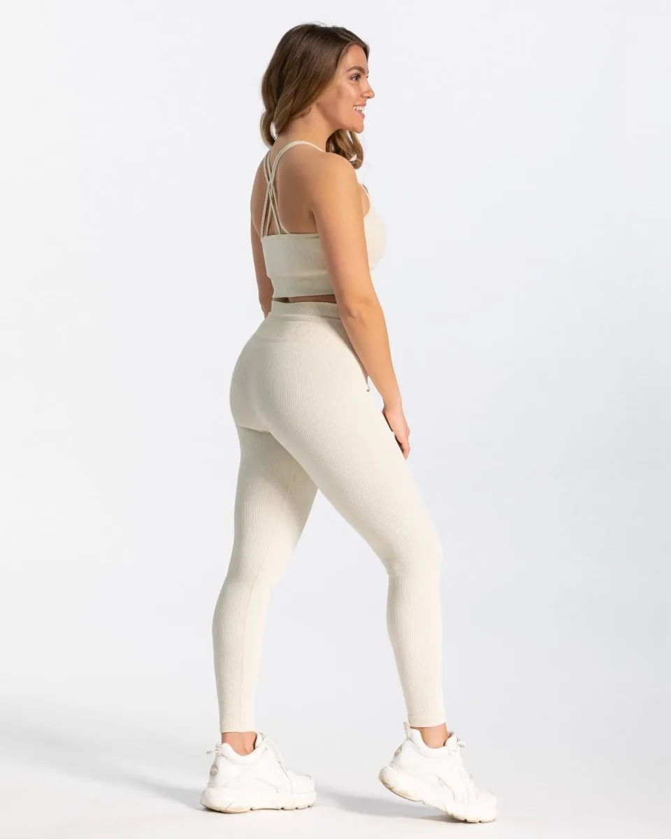 Ribbed Leggings "Ivory"