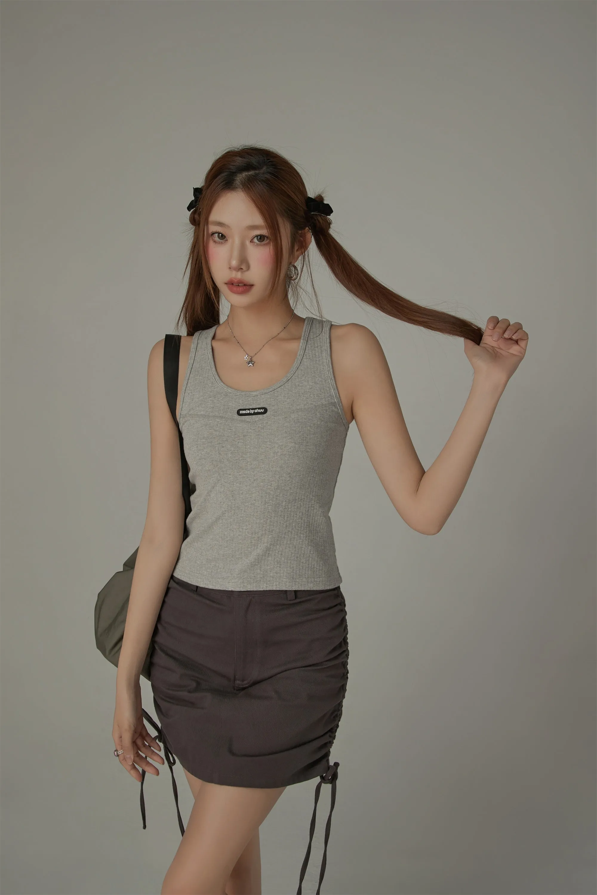 Ribbed Sleeveless Slim Top