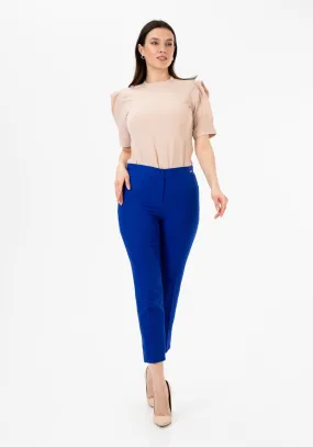 Royal Blue Ankle Length Skinny Pants