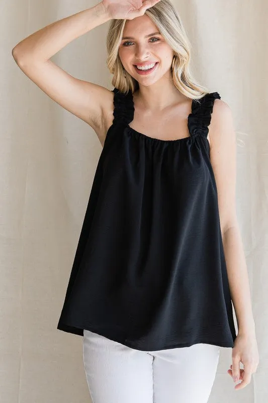 Ruffle Strap Tank Top - Final Sale*