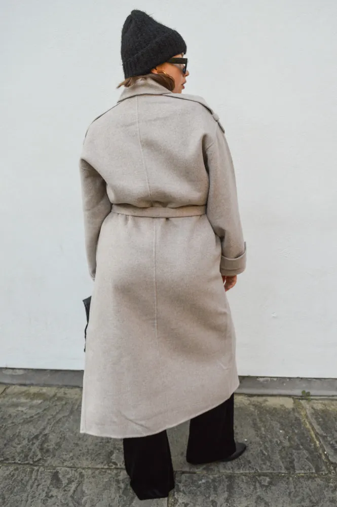 Second Female Walance Beige Melange New Coat