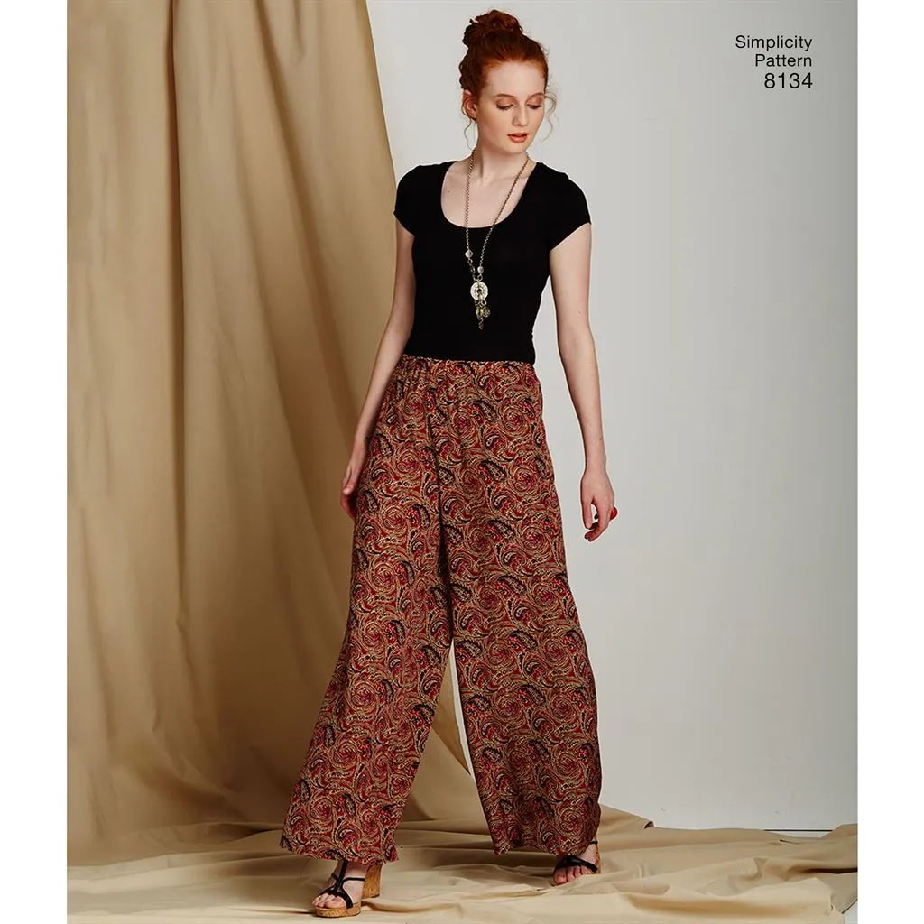 Simplicity Pattern 8134 Women's Easy-to-Sew Trousers and Shorts