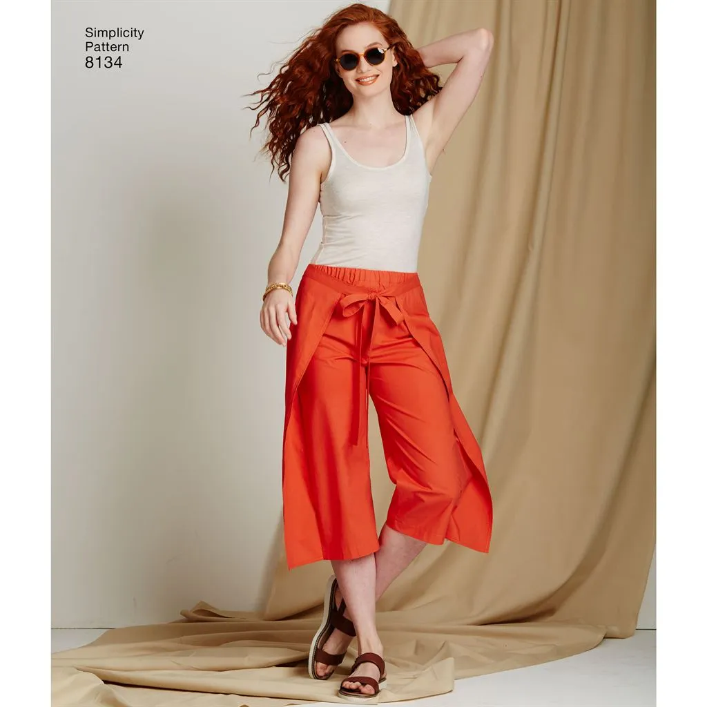 Simplicity Pattern 8134 Women's Easy-to-Sew Trousers and Shorts