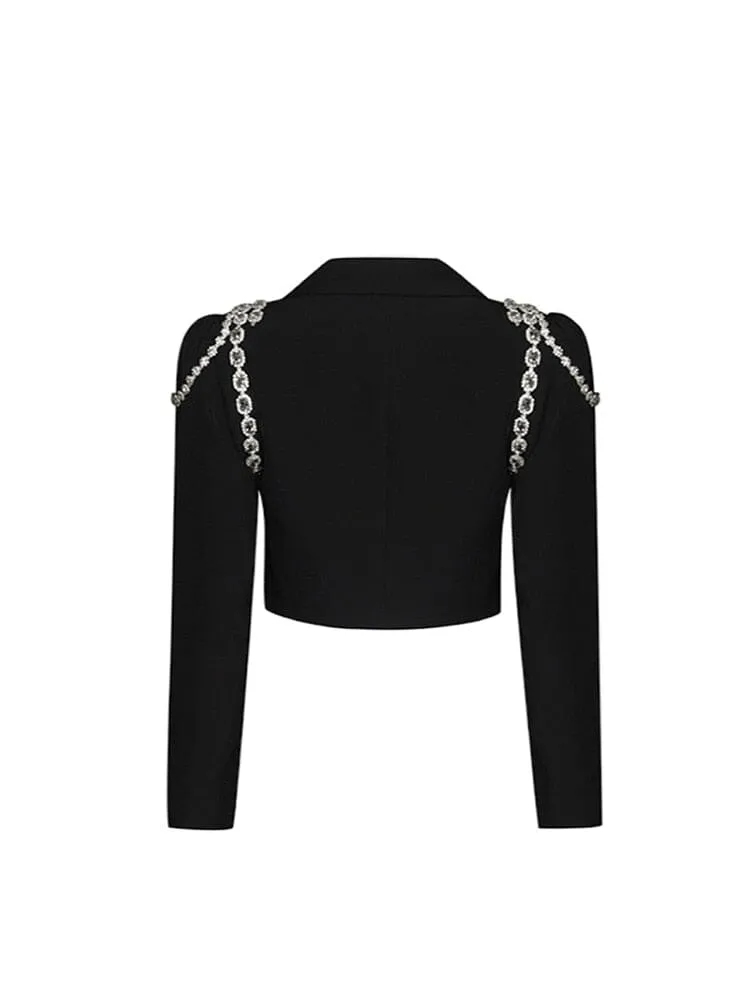 The Evelyne Long Sleeve Cropped Blazer