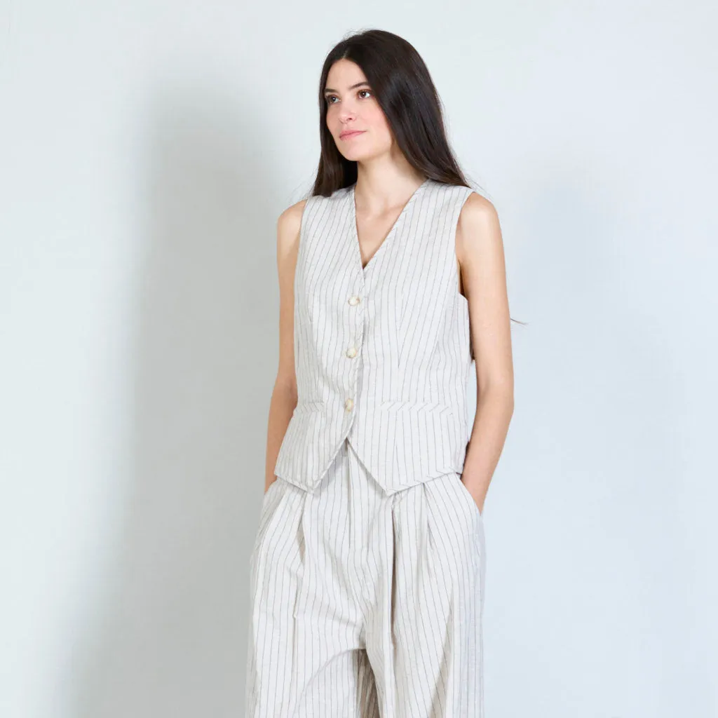 Vertical pinstripe suit vest wholesale