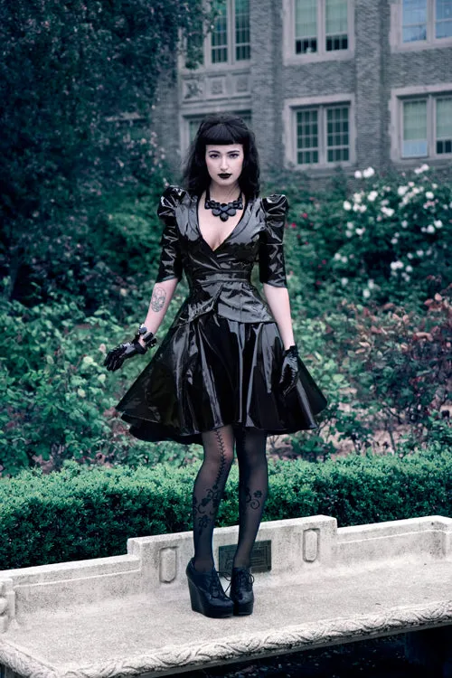 Victorian PVC belted Jacket