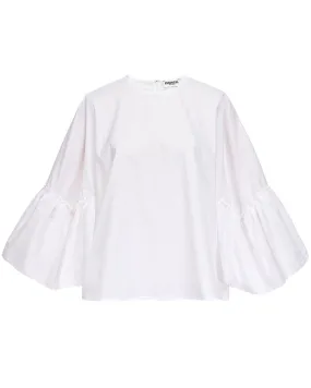 White Blackberry Ruffle Sleeve Top