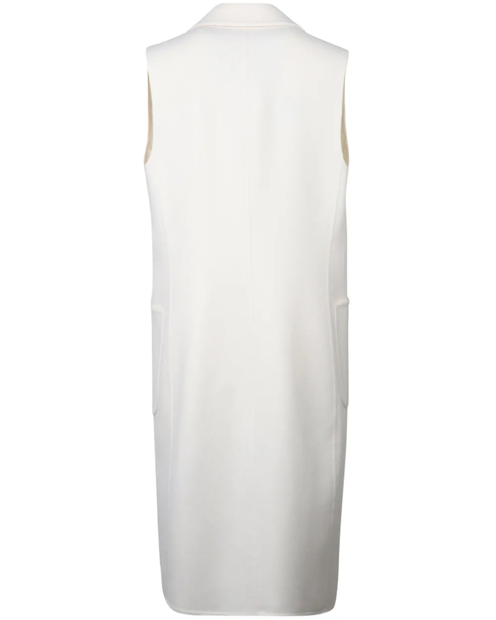 White Cashmere Long Vest