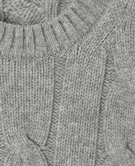 Wool Cashmere CREW NECK SWEATER 7 GAUGE