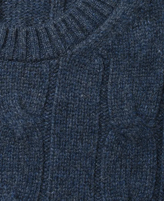 Wool Cashmere CREW NECK SWEATER 7 GAUGE