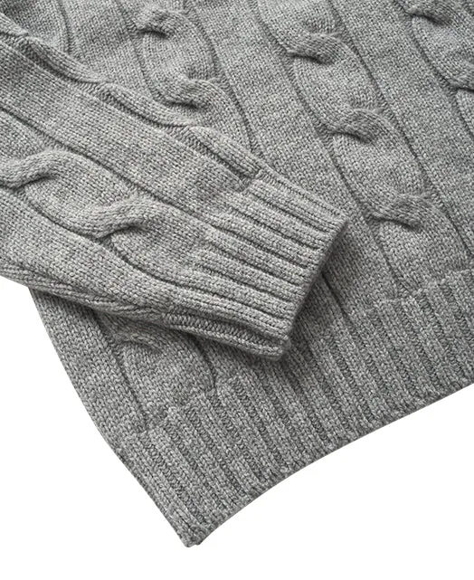 Wool Cashmere CREW NECK SWEATER 7 GAUGE