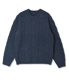 Wool Cashmere CREW NECK SWEATER 7 GAUGE