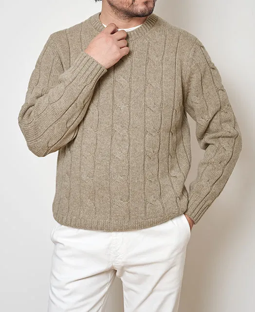 Wool Cashmere CREW NECK SWEATER 7 GAUGE