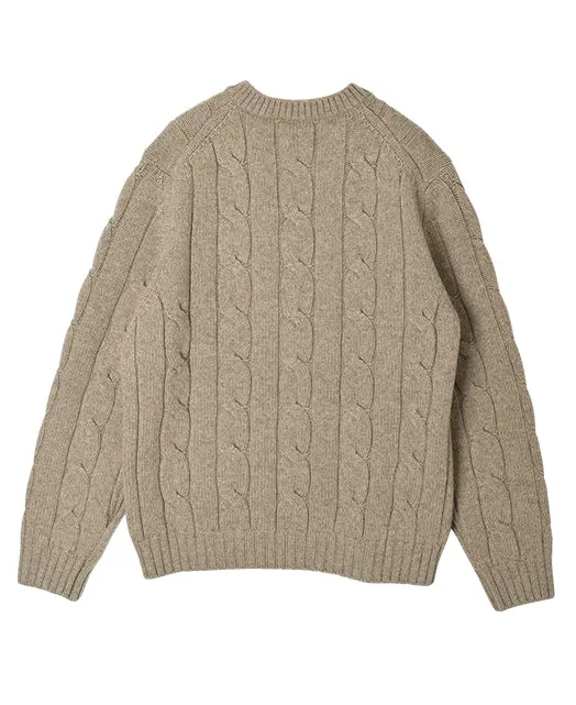 Wool Cashmere CREW NECK SWEATER 7 GAUGE