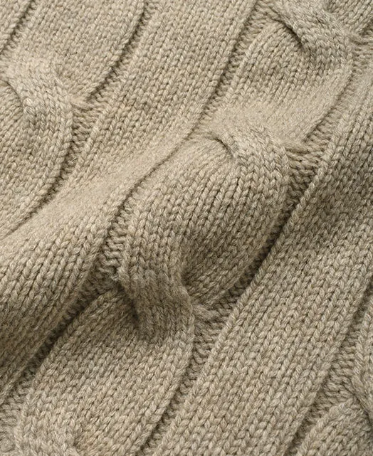 Wool Cashmere CREW NECK SWEATER 7 GAUGE